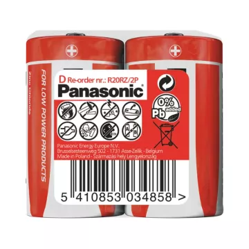 Zinc góliát elem - 2x D - Panasonic