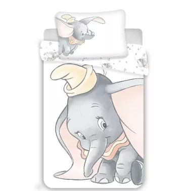 Ágyneműhuzat kiságyba - Dumbo baby - szürke- pamut - 100 x 135 - 40 x 60 cm - Jerry Fabrics
