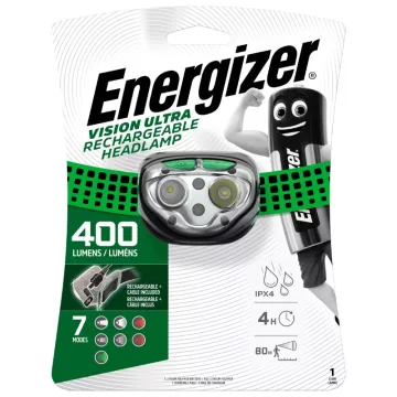 Tölthető fejlámpa - Headlight Vision Rechargeable - 400 lm - Energizer