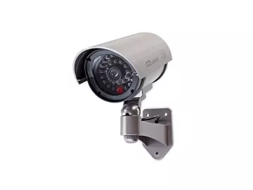 Fiktív CCTV térfigyelő kamera - elemekkel működik - ezüst