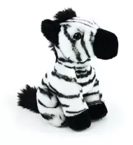 Plüss zebra, 18 cm