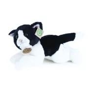 Plüss macska fekete-fehér, 30 cm