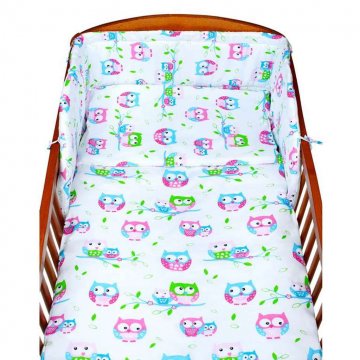 2 részes ágyneműhuzat New Baby 100/135 cm fehér baglyo 2 részes ágyneműhuzat New Baby 100/135 cm fehér baglyo