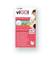 VIGO egyszerhasználatos latex púderes kesztyű - fehér, L méret, 100db