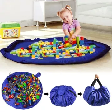Játszószőnyeg és táska játékokra - kék