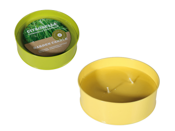 Citronella gyertya fém tálban Citronella gyertya fém tálban