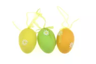 Húsvéti tojás - sárga, narancssárga és zöld - 3 db