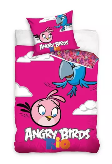 Ágyneműhuzat Angry Birds Rio Stella és Perla 140/200