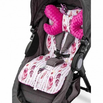 Alátét babakocsiba Basic Sensillo Minky párnával vörös Alátét babakocsiba Basic Sensillo Minky párnával vörös