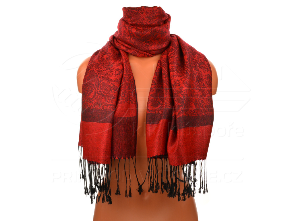 Női klasszikus sál - elegancia, 30x180 - piros Női klasszikus sál - elegancia, 30x180 - piros