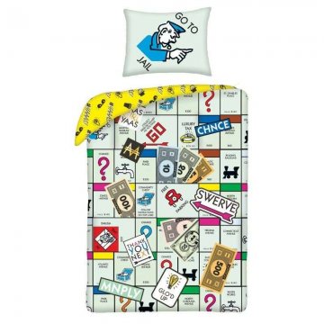 Pamut ágyneműhuzat táskában - Monopoly Go - 140 x 200 cm - Halantex