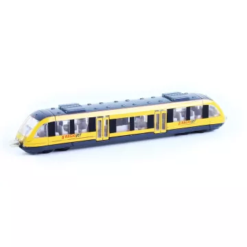 Rappa RegioJet sárga vonat - regionális - fém-műanyag