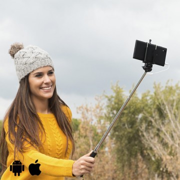 Selfie bot vezetékkel - fehér Selfie bot vezetékkel - fehér