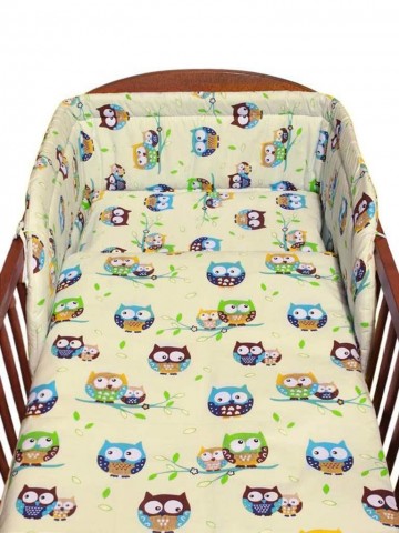 3 részes ágyneműhuzat New Baby 90/120 cm bézs kék baglyokkal 3 részes ágyneműhuzat New Baby 90/120 cm bézs kék baglyokkal