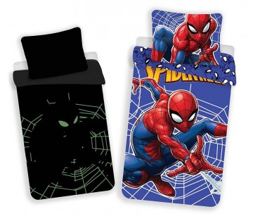 JERRY FABRICS ágyneműhuzat Spiderman világító, 140/200, 70/90 cm JERRY FABRICS ágyneműhuzat Spiderman világító, 140/200, 70/90 cm