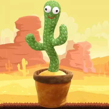 Interaktív beszélő és éneklő kaktusz USB tápellátással