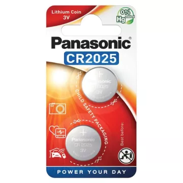 Lítium gombelem - 2x CR2025 - Panasonic