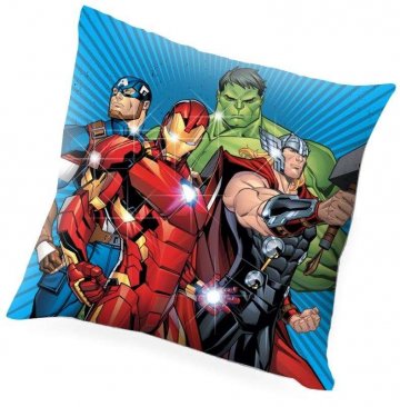 EUROSWAN Világító LED párna Avengers Poliészter, 40/40 cm EUROSWAN Világító LED párna Avengers Poliészter, 40/40 cm