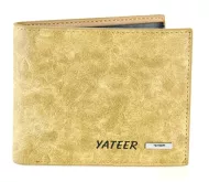Férfi pénztárca Yateer - mintás világosbarna, sárga [984]