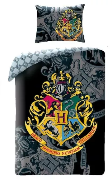 Halantex pamut ágyneműhuzat - Harry Potter Black - 140 x 200