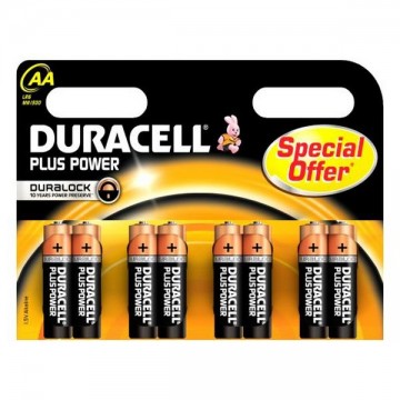 DURACELL Plus Power DURLR6P8B, LR6, 1.5V - 8x AA alkáli elemek DURACELL Plus Power DURLR6P8B, LR6, 1.5V - 8x AA alkáli elemek