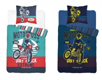 Világító Ágyneműhuzat Motokrossz 140/200, 70/80 cm Világító Ágyneműhuzat Motokrossz 140/200, 70/80 cm