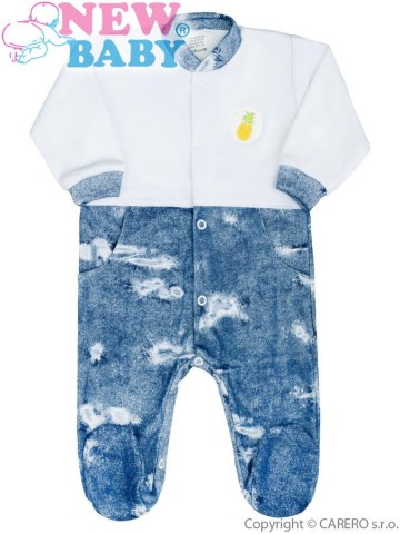 Baba kezeslábas New Baby Light Jeansbaby fehér Baba kezeslábas New Baby Light Jeansbaby fehér