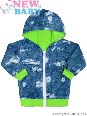 Baba pulóver kapucnival New Baby Light Jeansbaby zöld Baba pulóver kapucnival New Baby Light Jeansbaby zöld