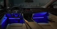 Színes LED RGB szalagok autóba - 4 db - Onever