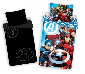 Bavlněné svítící povlečení - Avengers - 140x200 - Jerry Fabrics Bavlněné svítící povlečení - Avengers - 140x200 - Jerry Fabrics