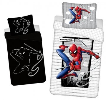 Világító pamut ágyneműhuzat - Spiderman 02 - 140 x 200 cm - Jerry Fabrics