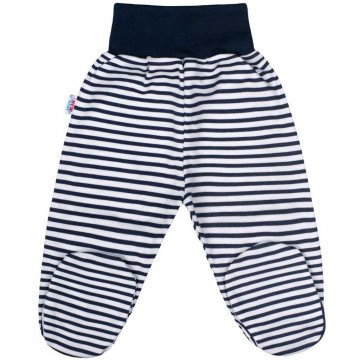 Baba lábfejes nadrág New Baby Classic II kék csíkokkal Baba lábfejes nadrág New Baby Classic II kék csíkokkal