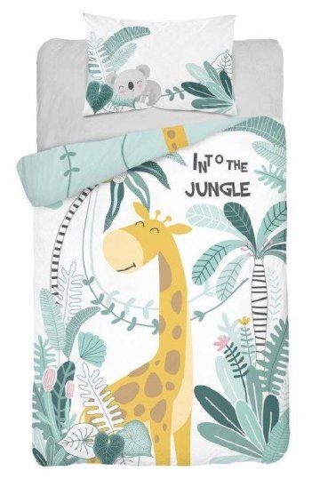 Bambusz ágyneműhuzat kiságyba Zsiráf Jungle 100/135, 40/60 cm Bambusz ágyneműhuzat kiságyba Zsiráf Jungle 100/135, 40/60 cm
